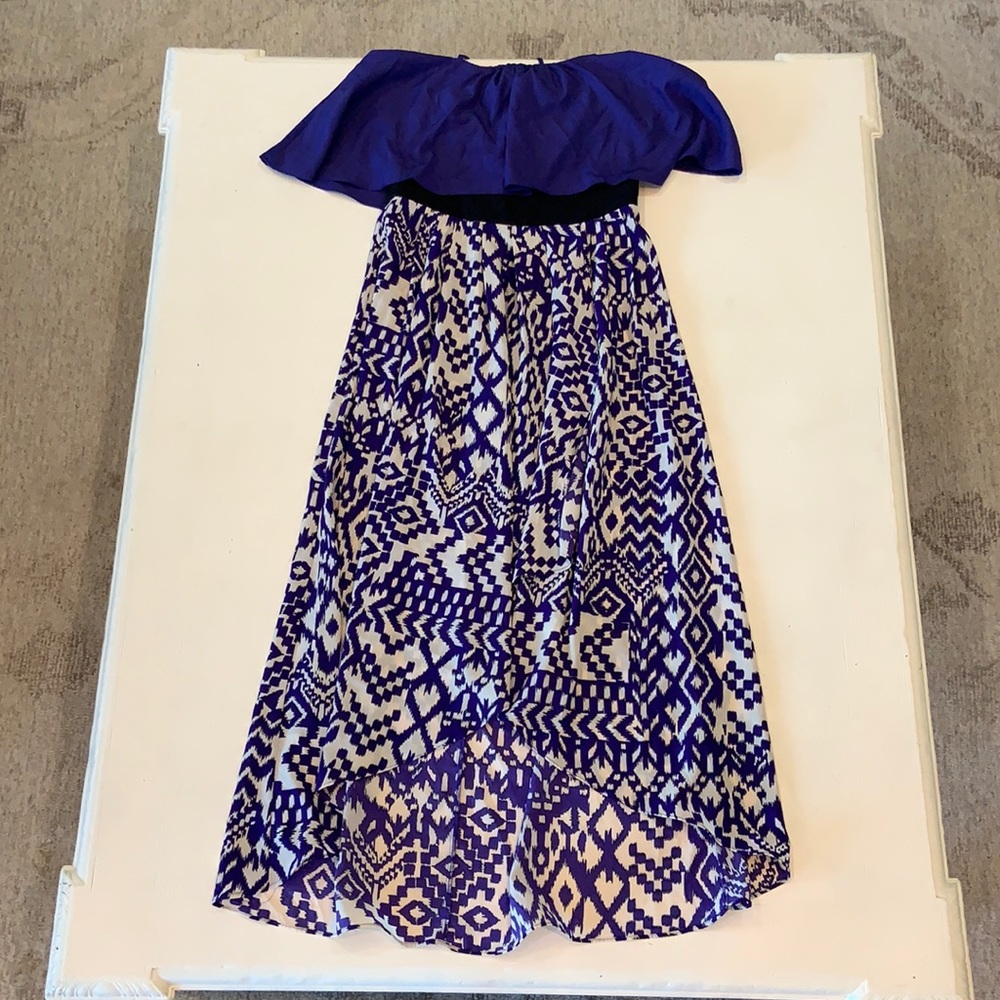 Purple off the shoulder dress